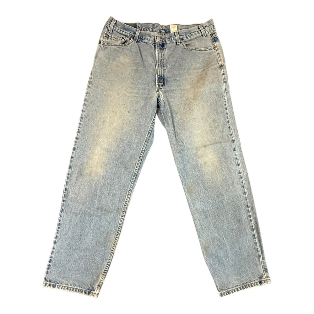 Vintage Levis 550 Mens 40x32 Relaxed Straight Light Wash Distressed Jeans Grunge